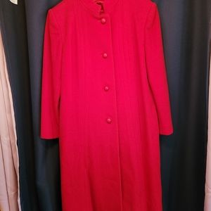 Vintage red wool coat
